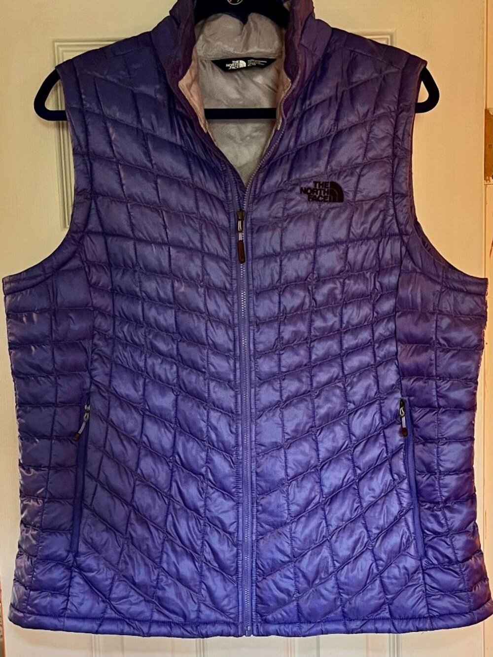 The North Face Women's Thermoball Purple Full-Zip Vest Size XL